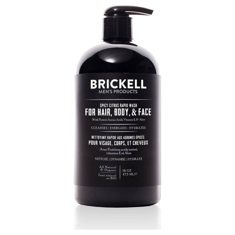 Brickell Rapid Wash Spicy Citrus  473ml | 3-in-1 Body, Face & Hair Cleanser