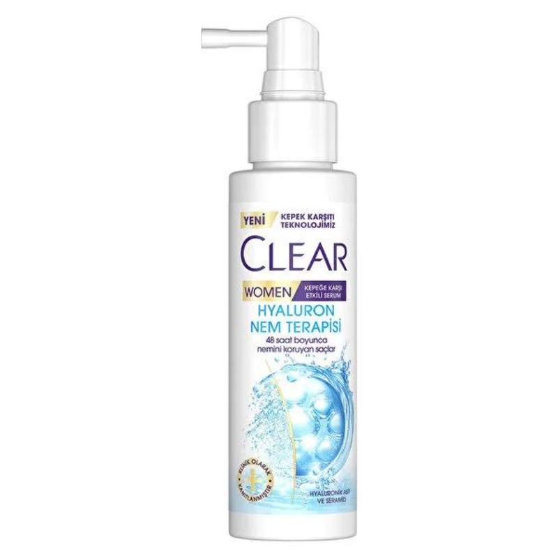 Clear Women Hair Care Serum – Anti-Dandruff, Hyaluronic Acid Moisturizing Serum for Dry Scalp Treatment