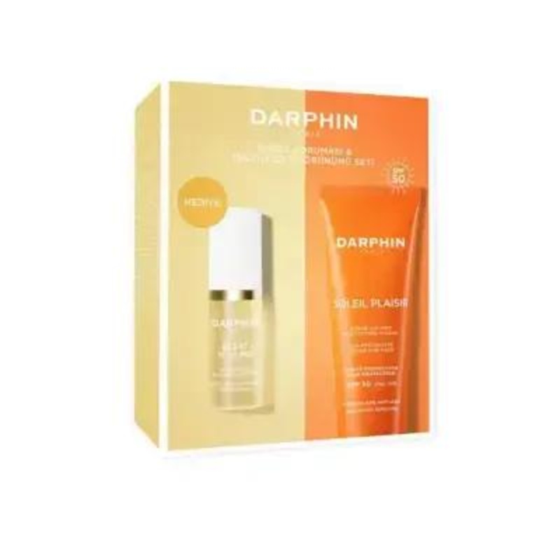 Darphin Soleil Plaisir Sunscreen SPF & Eclat Sublime Serum Set: UVA/UVB Protection, Hydrating, Radiant Skin – Anti-Aging