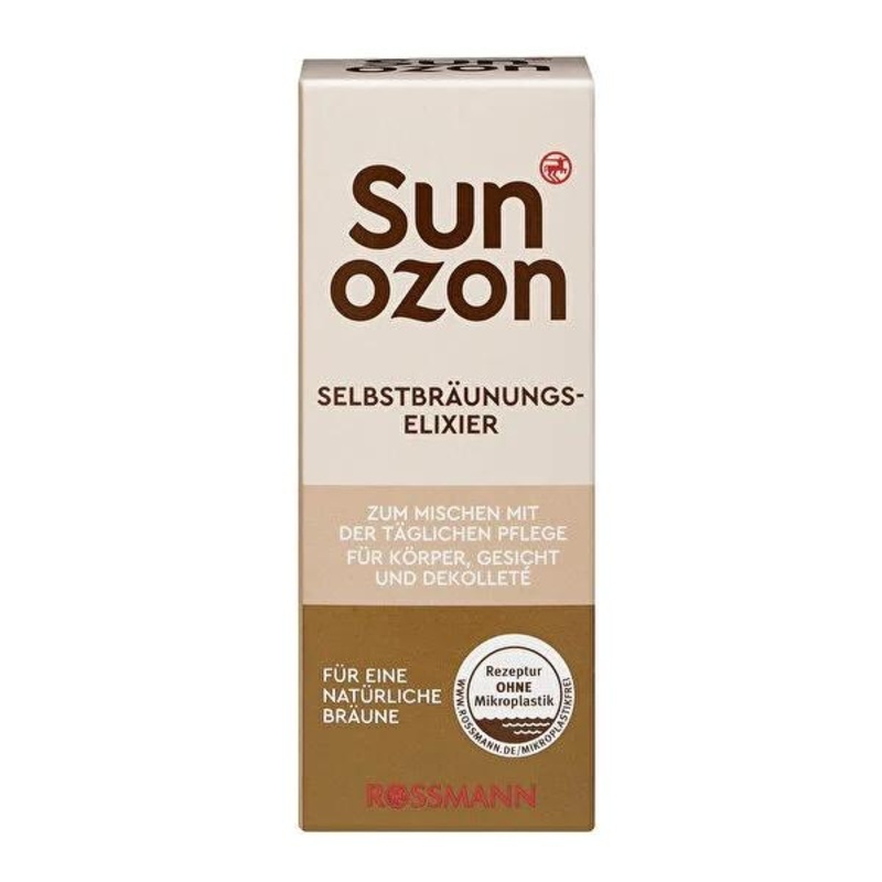 Sunozon Natural Bronzer Self-Tanning Elixir: Achieve a Sunless, Vegan, Long-Lasting Tan for Face & Body