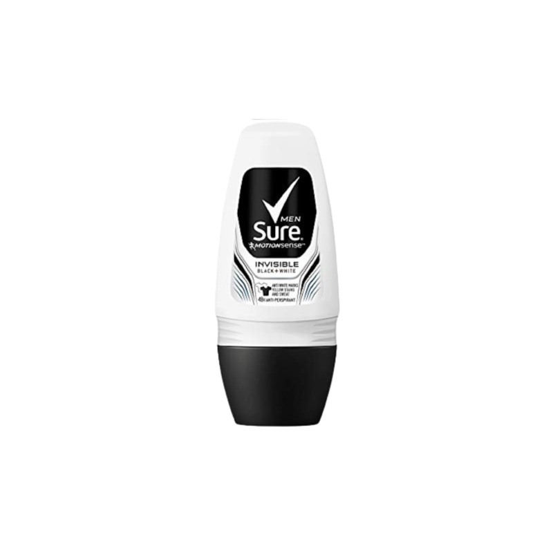 Sure Men Invisible Black +White Roll On