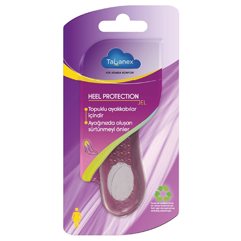 Tabanex Heel Protection Gel Insole: Ultimate Comfort & Friction Relief for High Heels – Reusable, Transparent Heel Pads