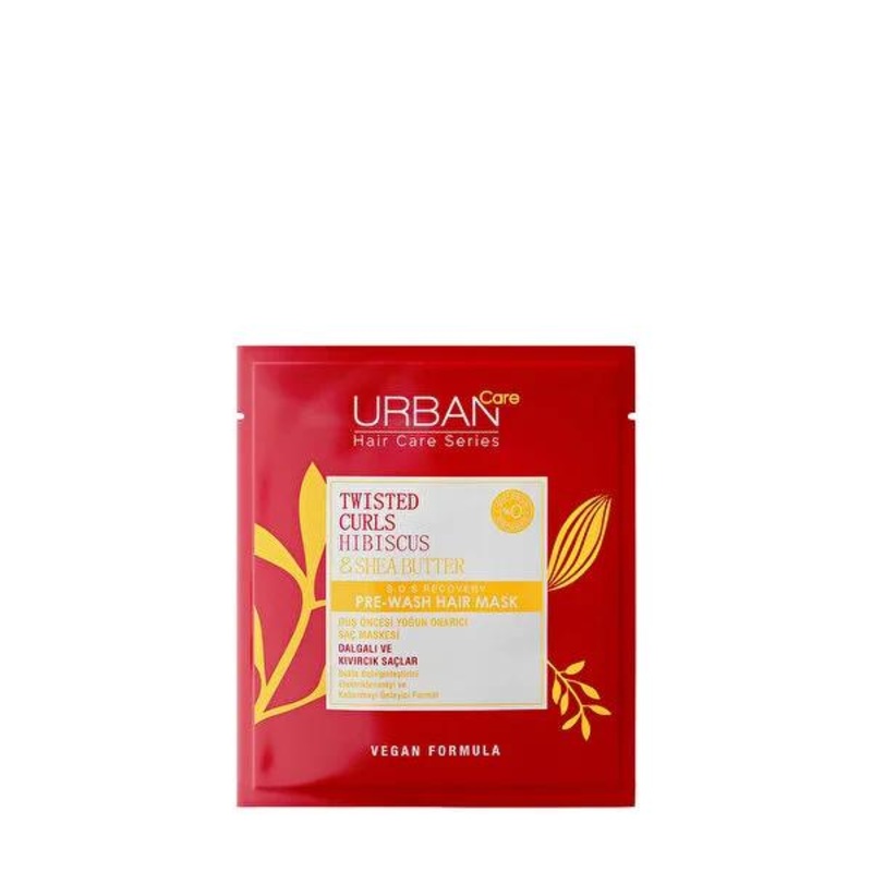 Urban Care Hibiscus & Shea Butter Hair Care Mask – Vegan, Paraben-Free, Moisturizing Curly Hair Treatment