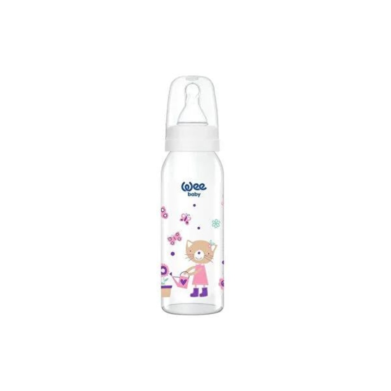 Wee Baby 250ml Glass Baby Bottle – Natural, Non-Toxic, Breast Milk Storage Solution for Newborns (0-6 Months)