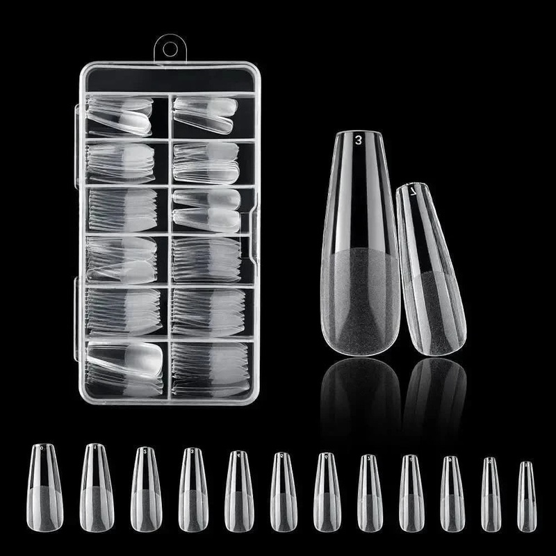 120Pcs American Capsule Gel X Coffin Nails  Seamless, Salon-Quality Finish Anytime QYW12-120PCS