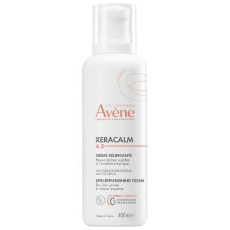 Avene Xeracalm A.D Cream 400ml – Soothing Moisturizer for Dry, Itchy Skin – Fragrance-Free Skincare