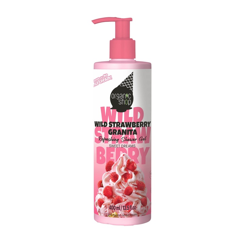 organic shop Wild Strawberry Granita refreshing shower gel, 400 mL