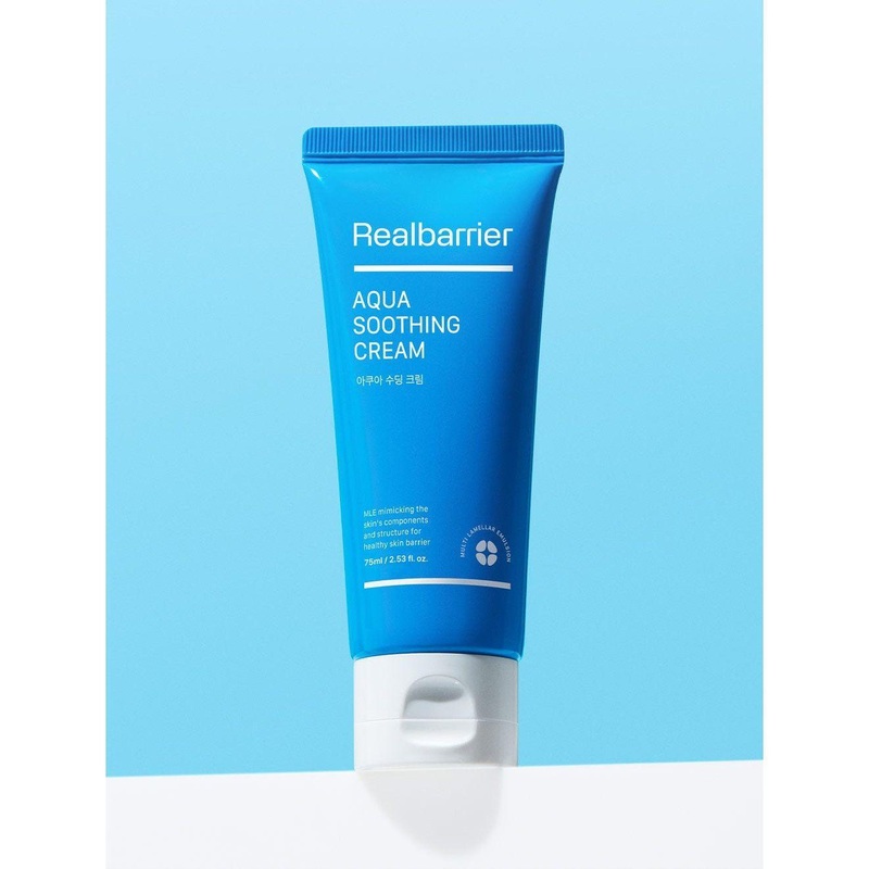 Real Barrier Aqua Soothing Cream [Tube] 75ml | Hydrating & Cooling Gel Moisturizer
