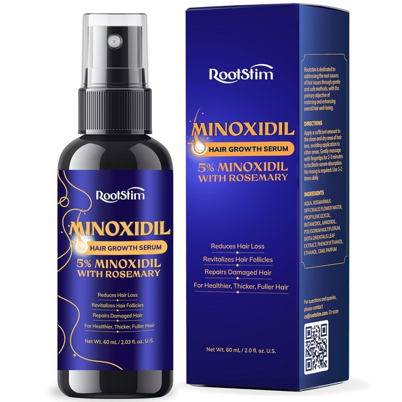RootSim 5% Minoxidil Hair Growth Serum  60ml | Extra Strength Regrowth Treatment for Men & Women with Rosemary 2.03 Fl Oz (Pack Of 1)