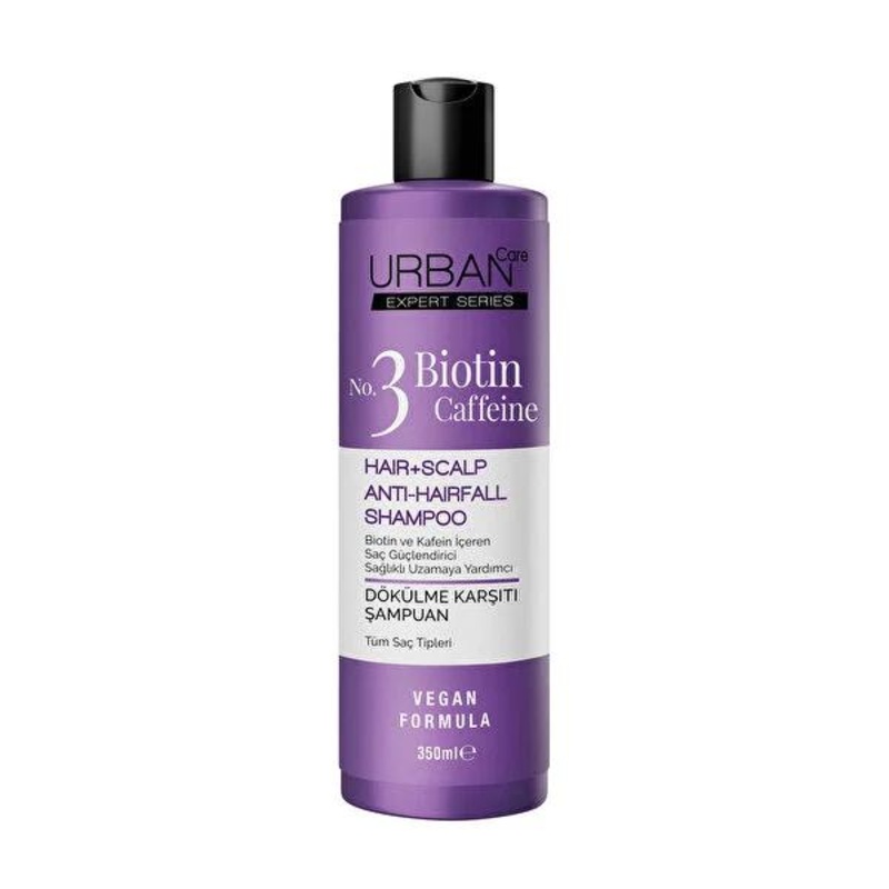 Urban Care Biotin Caffeine Hair Growth Shampoo: Strengthens Roots, Anti-Hair Loss, Dandruff Control, Faster Hair Growth – 11.83 fl oz
