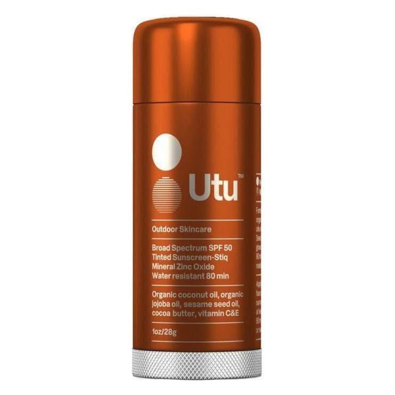 Utu Tinted Sunscreen-Stiq Broad Spectrum SPF 50  30ml | Mineral, Reef-Safe Sun Protection with Jojoba & Coconut Oil 1 oz