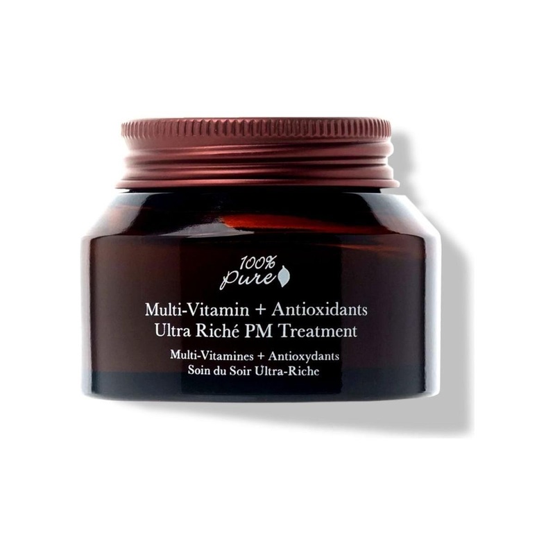 100% PURE Multi-Vitamin + Antioxidants Ultra Rich PM Treatment  50ml | Age-Corrective Night Cream for Radiant, Youthful Skin