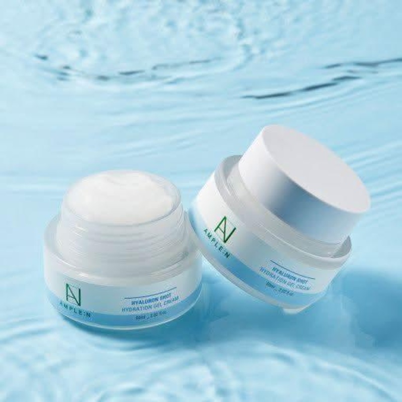 AMPLE:N Hyaluron Shot Hydration Gel Cream  50ml | Cooling, Non-Sticky Moisture for Dewy, Fresh Skin