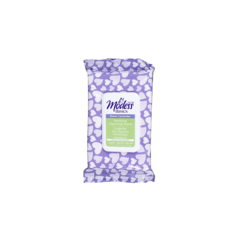 Modess Sheer Lavender Feminine Cleansing Wipes