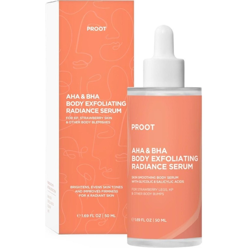 Proot AHA & BHA Body Exfoliating Radiance Serum  50ml | Strawberry Legs & Keratosis Pilaris Treatment for Smoother Skin