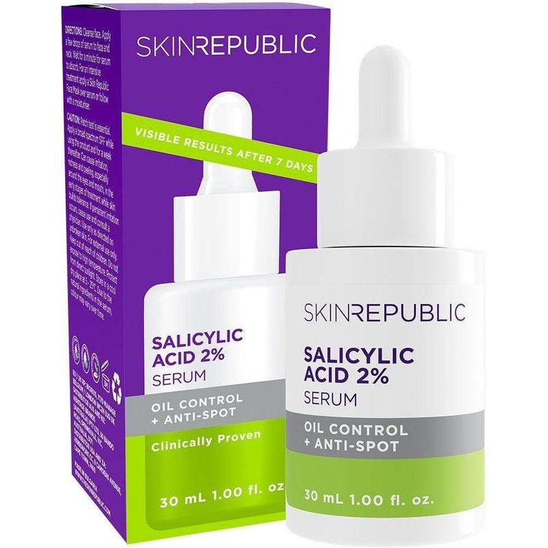 Skin Republic Salicylic Acid 2% Serum  30ml | Clears Blemishes & Reduces Oil in 7 Days