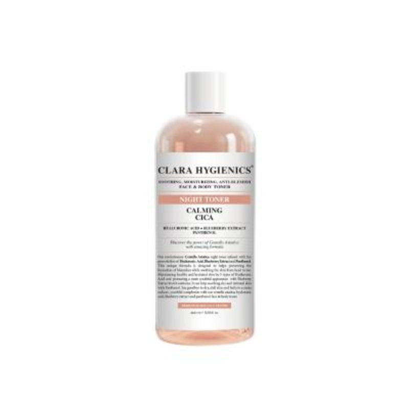 Clara Hygienics Vegan Face & Body Toner: Blemish Control, Dark Spot Correcting, Calming Cica & Hyaluronic Acid for Even Skin Tone, 13.5 fl oz