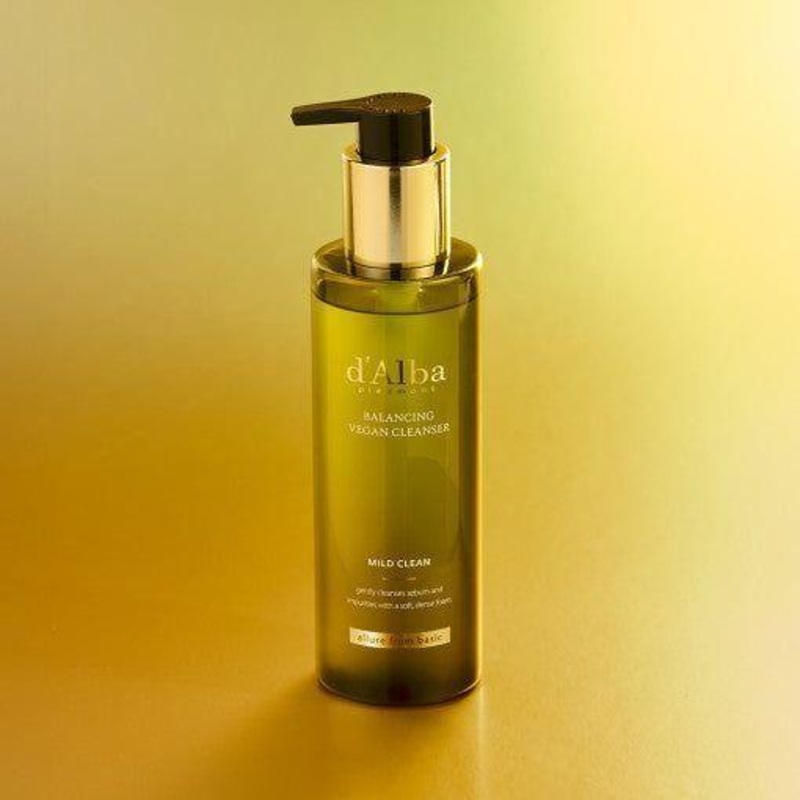 d’Alba Mild Balancing Vegan Cleanser  200ml | pH-Balanced, Gentle Cleanser with White Truffle & CICA Complex