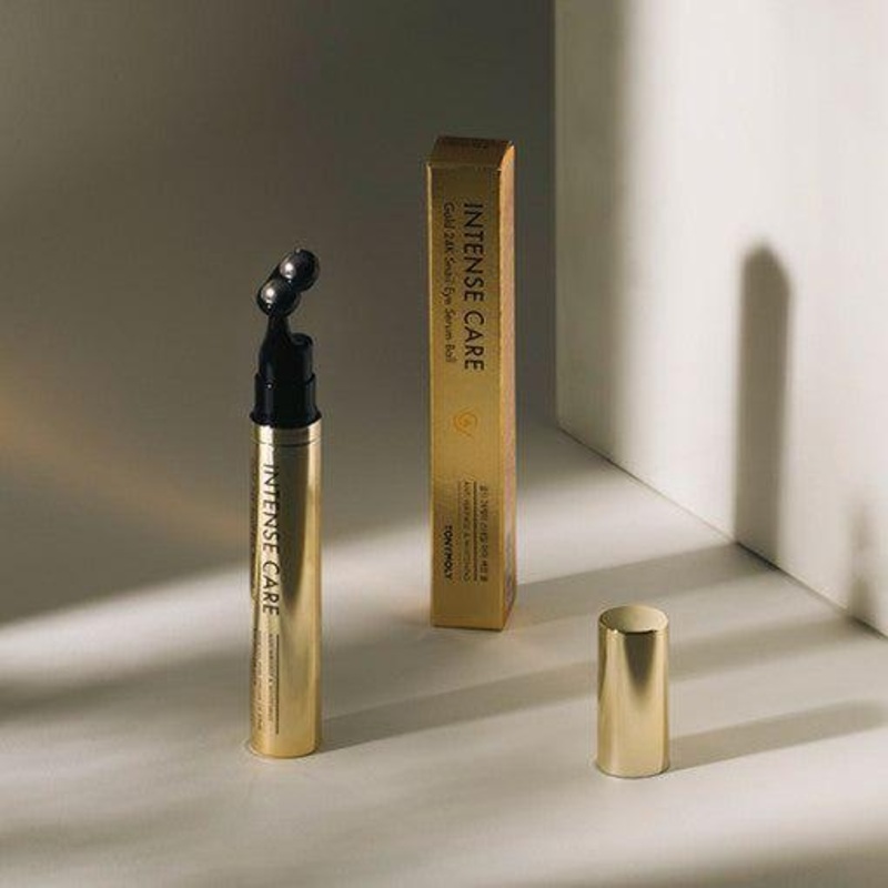 TONYMOLY Intense Care Gold 24K Snail Eye Serum Ball – 15ml | Depuffing, Brightening & Hydrating Eye Care