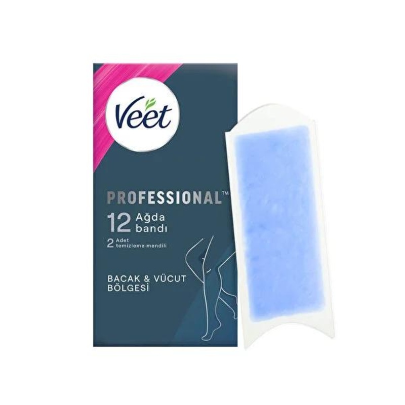 Veet Wax Strips for Hair Removal – Sensitive Skin, Easy-Gelwax Technology, Long-Lasting Smoothness