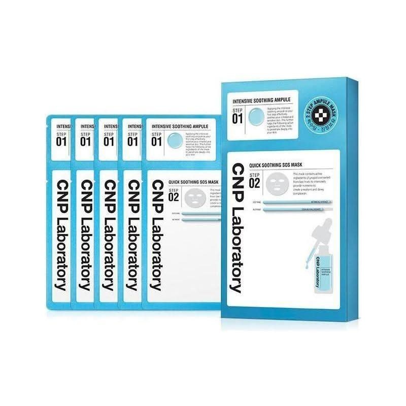 CNP 2-Step Quick Soothing S.O.S Mask  5 Sheets | Calming & Hydrating Skin Relief