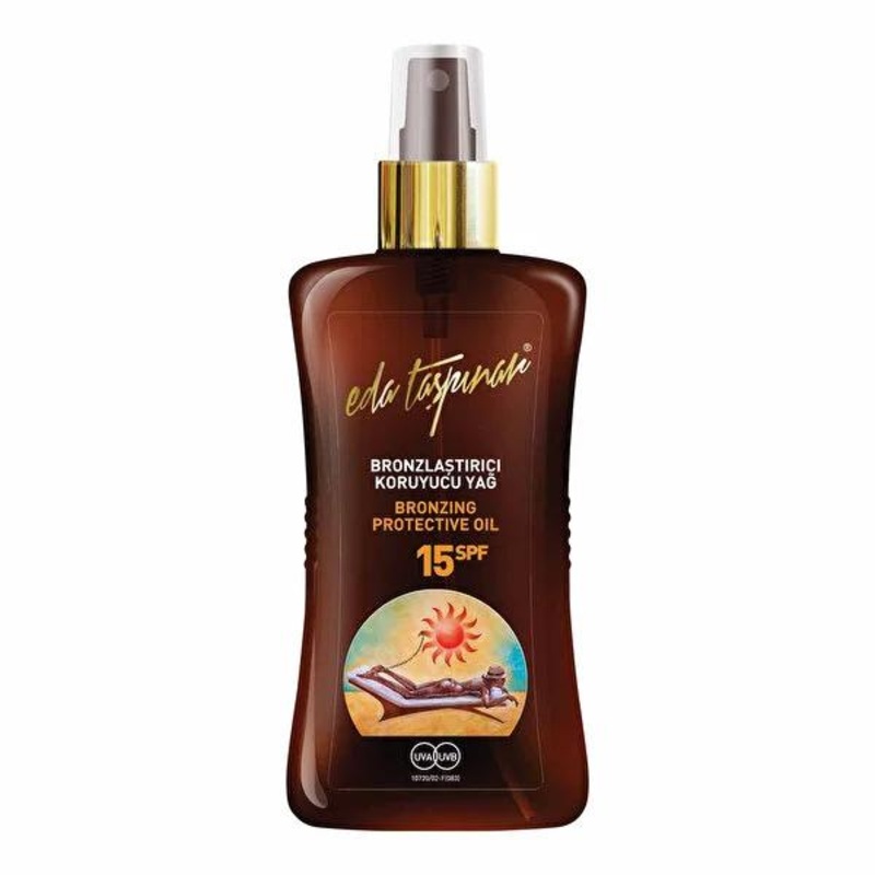Eda Ta_pnar Bronzla_trc Ya_ Spf 15 200 ml – Anti-Aging Sunscreen Oil for Safe Tanning and UVA/UVB Protection