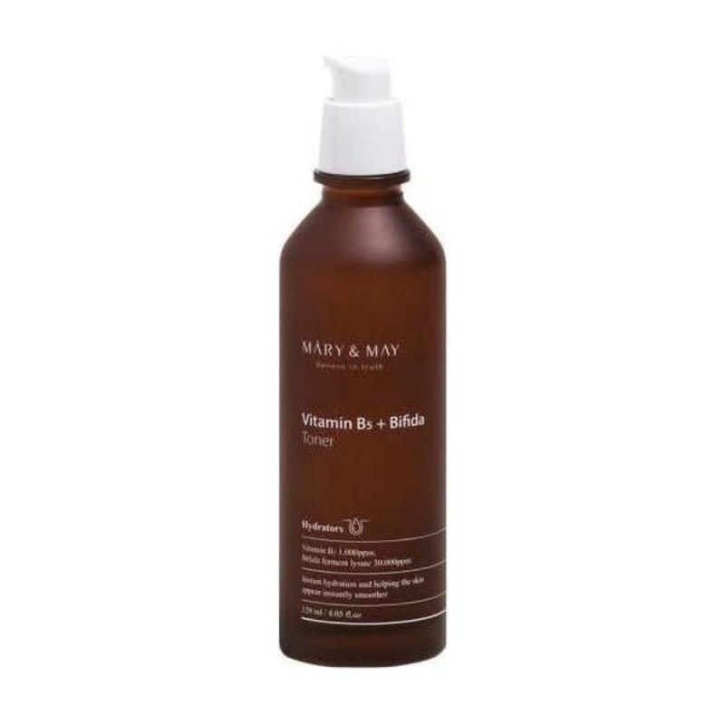 MARY & MAY Vitamin B5 + Bifida Toner  120ml | Barrier-Boosting, Hydrating Toner in Eco-Friendly Packaging