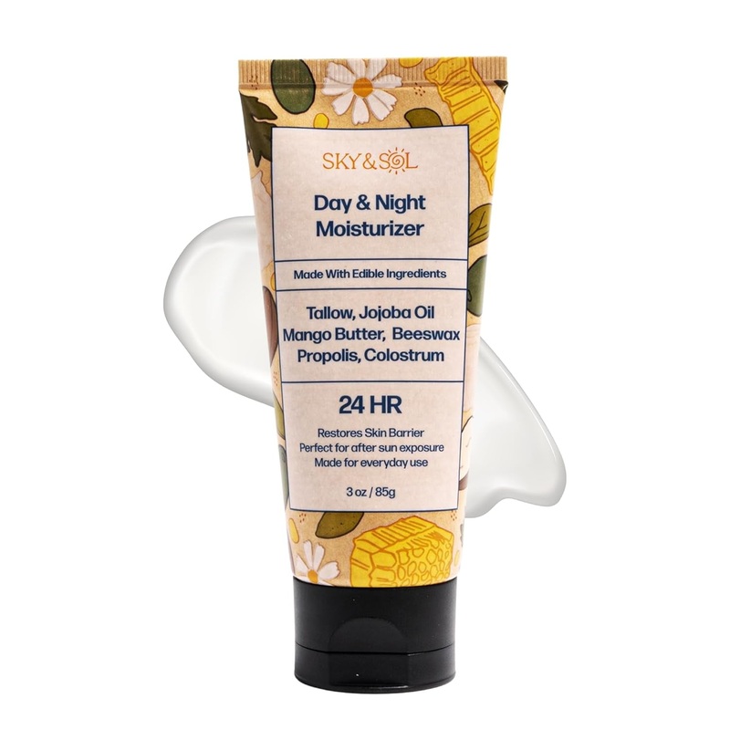 Sky and Sol Day & Night Moisturizer  85g | Tallow-Based, Nutrient-Rich Face Cream for Deep Hydration & Barrier Repair