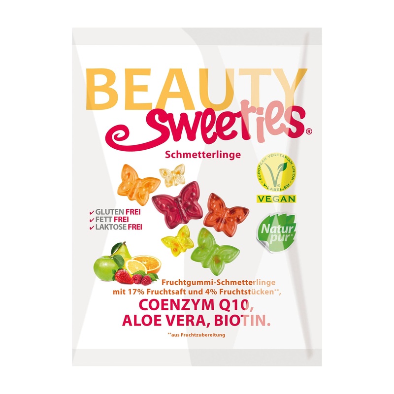 BeautySweeties Butterflies fruit gummy, 125 g