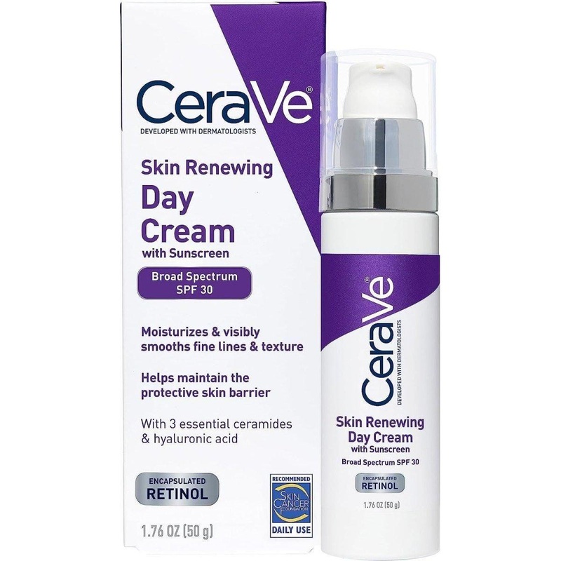 CeraVe Skin Renewing SPF 30 Day Cream  50ml | Anti-Aging Moisturiser with Retinol & Broad-Spectrum Sun Protection