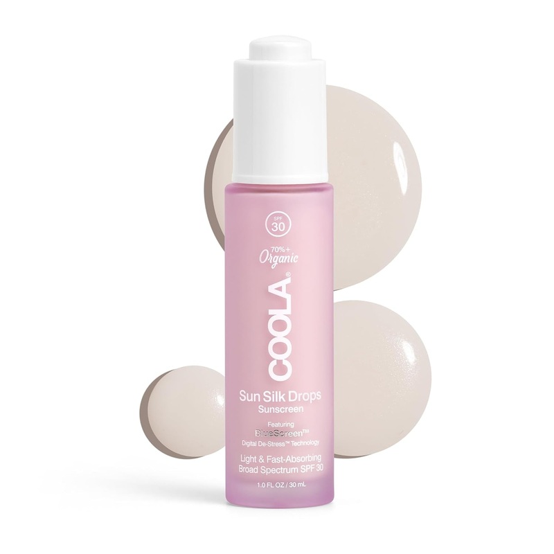 COOLA Sun Silk Drops Sunscreen  50ml | Daily SPF 30 + Blue Light & Pollution Defense