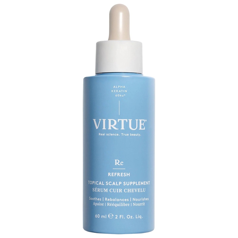 Virtue Soothing Hyaluronic Acid Topical Scalp Supplement: Dry & Itchy Scalp Treatment, Vegan, Sulfate-Free Hair Growth Serum with Alpha Keratin