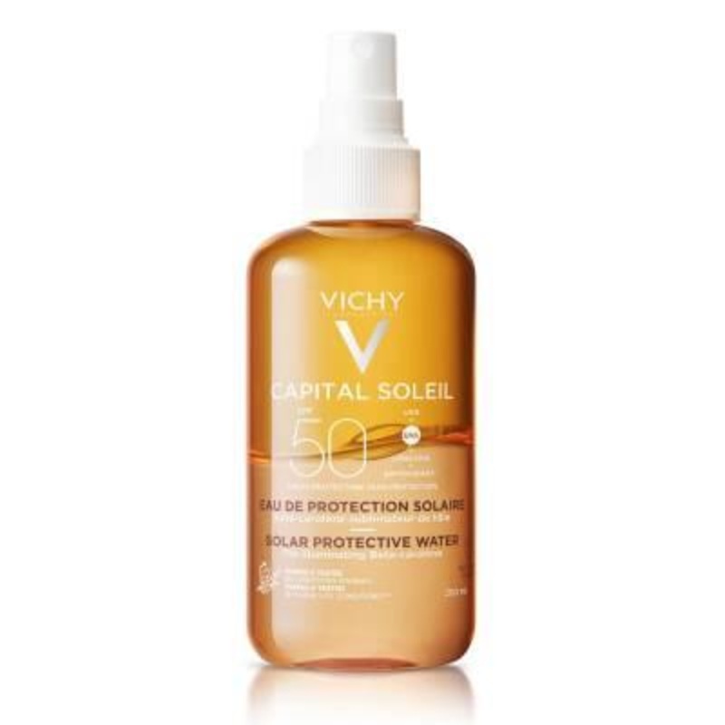 Vichy Capital Soleil SPF 50 Sunscreen Spray: Broad Spectrum UVA/UVB Protection, Promotes Tanning, Water Resistant – Ideal Daily Sun Protection