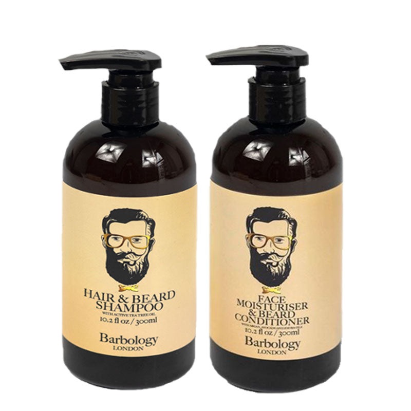 Barbology Hair & Beard Shampoo & Conditioner Combo Pack 300ml