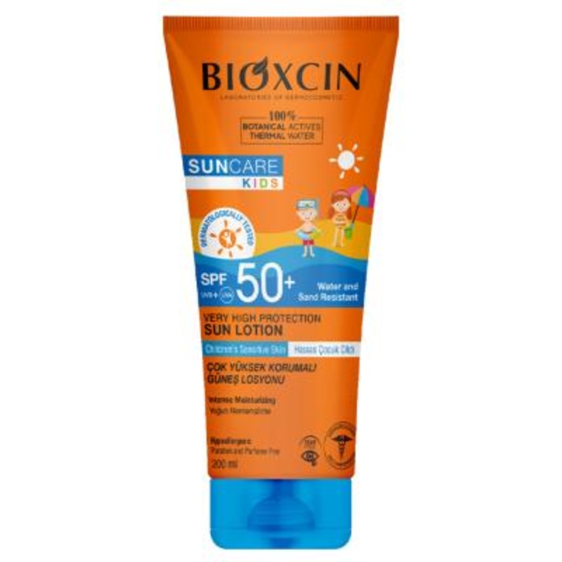 Bioxcin Children’s Sunscreen Lotion SPF 50+ – Hypoallergenic, Paraben-Free, Water Resistant – 6.76 fl oz