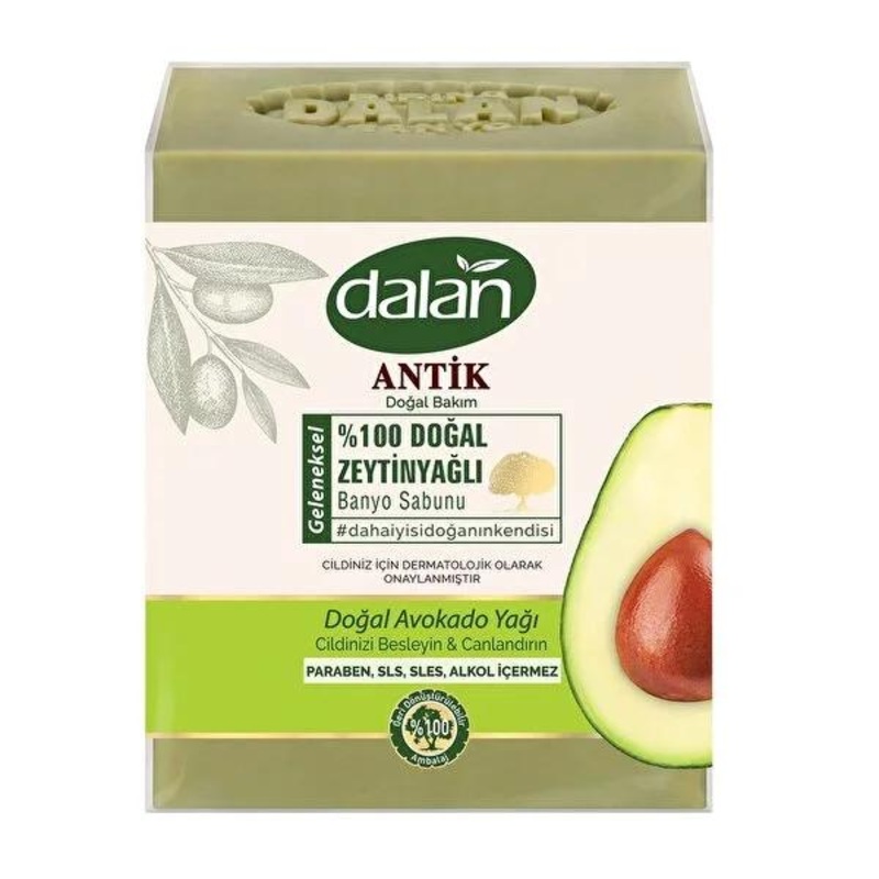 Dalan Natural Soap Bar with Avocado and Olive Oil – Gentle, Moisturizing, and Eco-Friendly Cleansing for Sensitive Skin