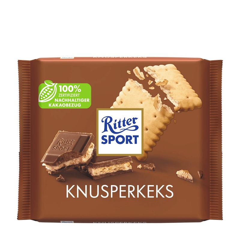 Ritter Sport Butter Biscuit milk chocolate bar, 100 g