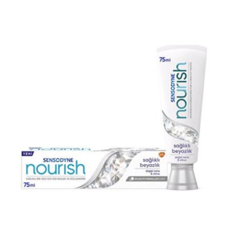 Sensodyne Nourish Sensitive Teeth Toothpaste – Gentle Whitening, Strengthening, and Fresh Breath – 2.54 fl oz