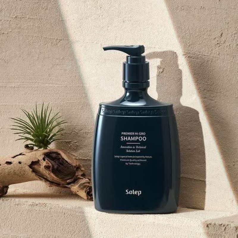 Solep Premier Hi-Gro Shampoo  300ml | Deep Cleansing, Non-Silicone Scalp Care with Jeju Botanicals