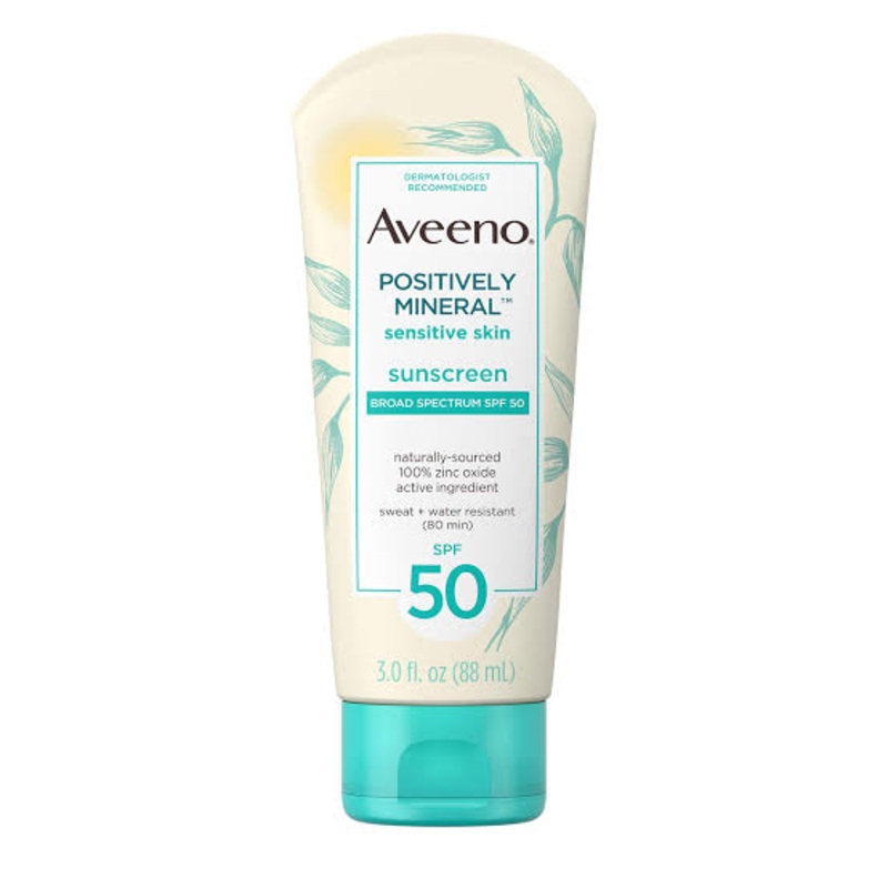 Aveeno Positively Mineral Sensitive Skin Sunscreen Broad Spectrum SPF 50