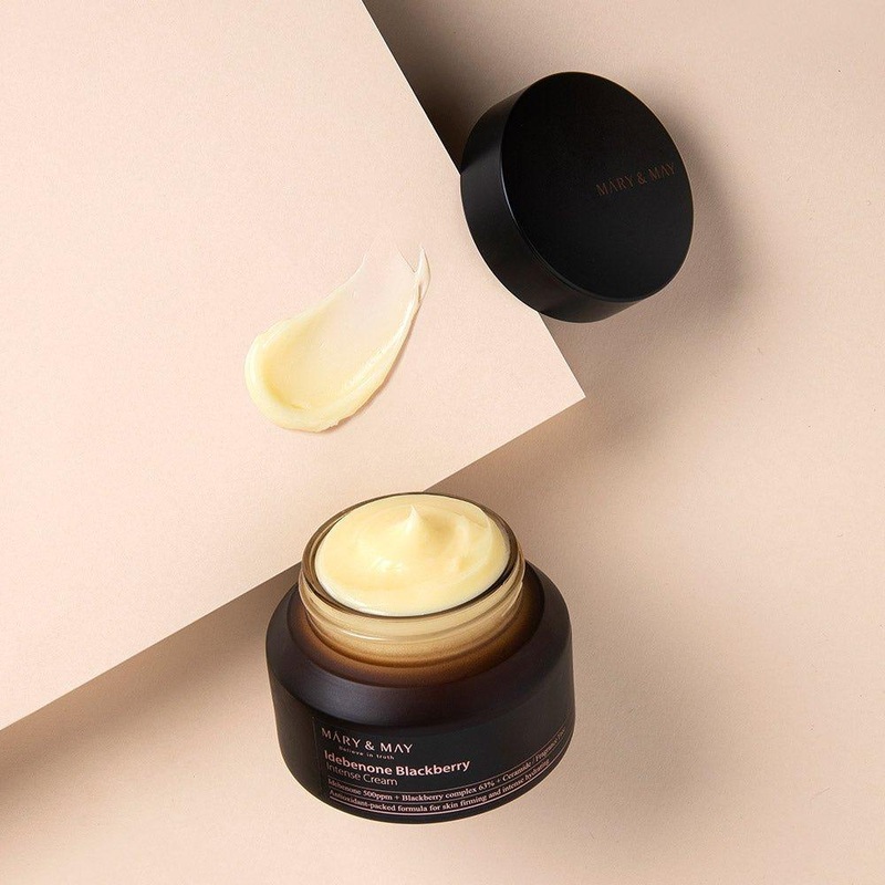 MARY & MAY Idebenone + Blackberry Complex Intense Cream  50ml | Antioxidant-Rich Moisturiser for Firm, Hydrated & Radiant Skin