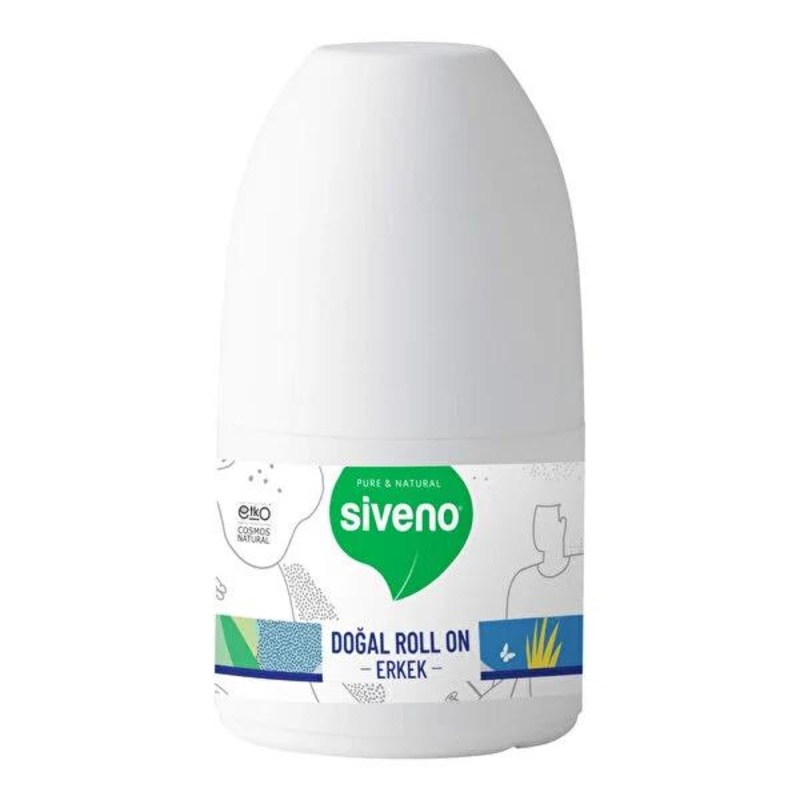 Siveno Natural Men’s Roll-On Deodorant: Aluminum-Free, Vegan, and Sensitive Skin Friendly – Long-Lasting Odor Protection