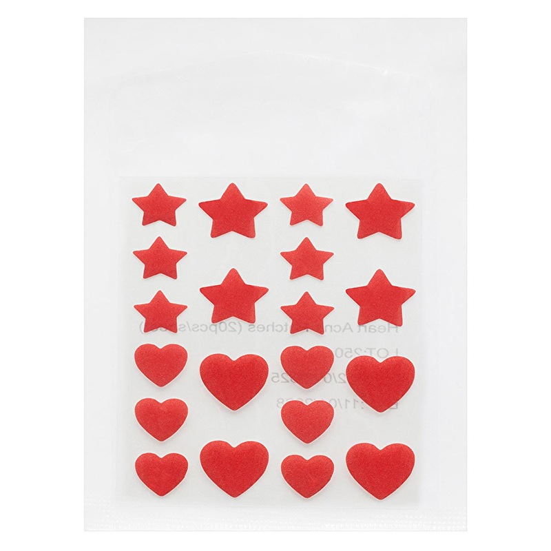 Bee Beauty Heart-Shaped Acne Pimple Healing Patch with Tea Tree Oil: Discreet Blemish Treatment, Soothes & Protects (20 Patches)