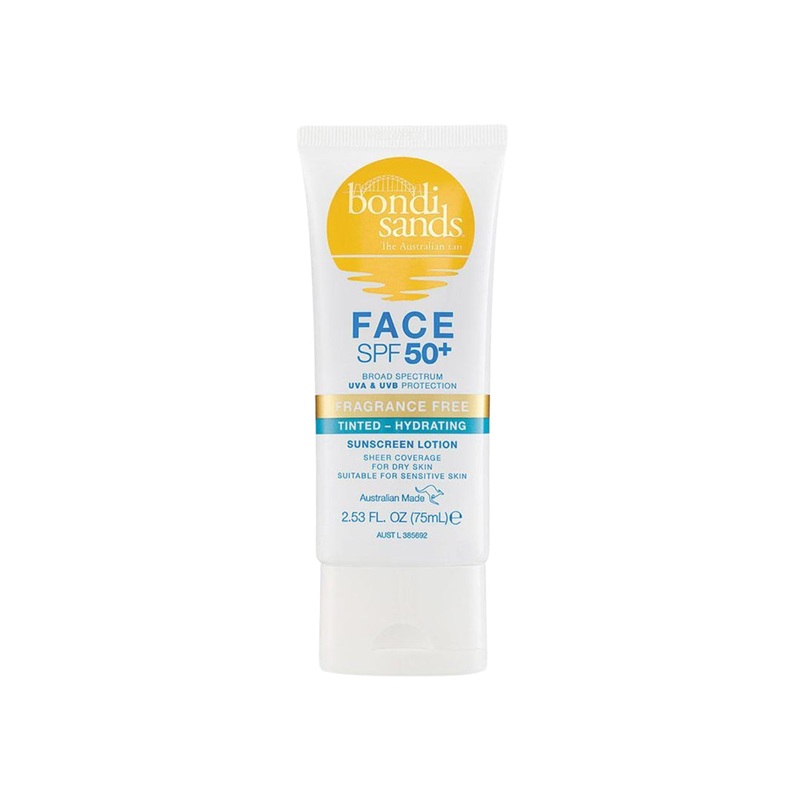 Bondi Sands SPF 50+ Fragrance Free Hydrating Tinted Face Lotion 75ml