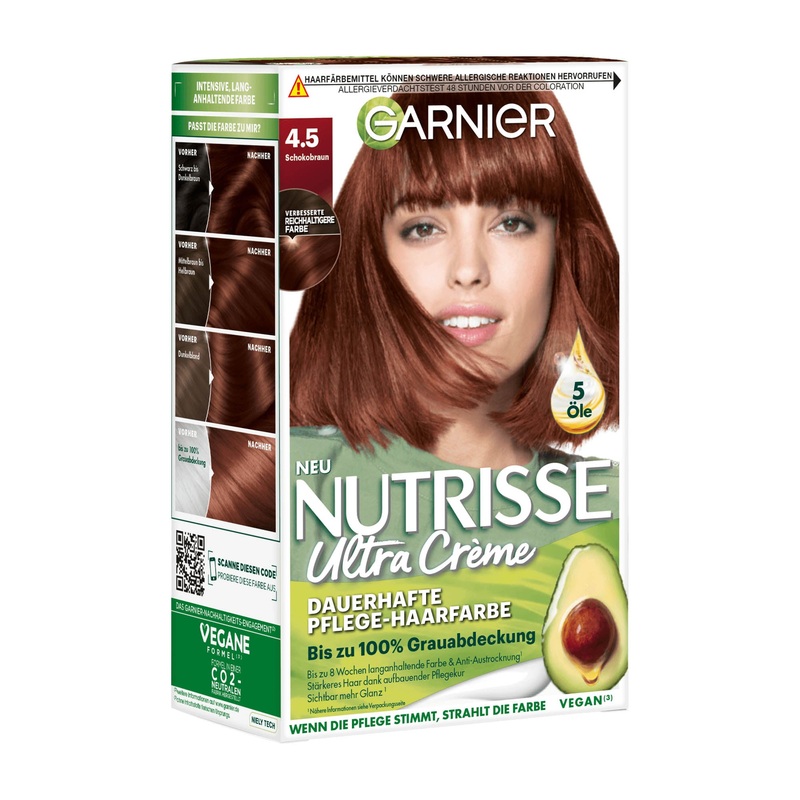 Garnier Nutrisse 4.5 Chocolate Brown permanent hair color