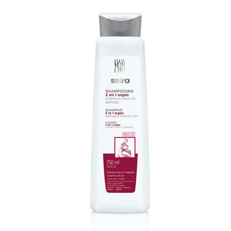 Sairo shampoo 2 in 1 argan  dry and damaged hair 750ml
