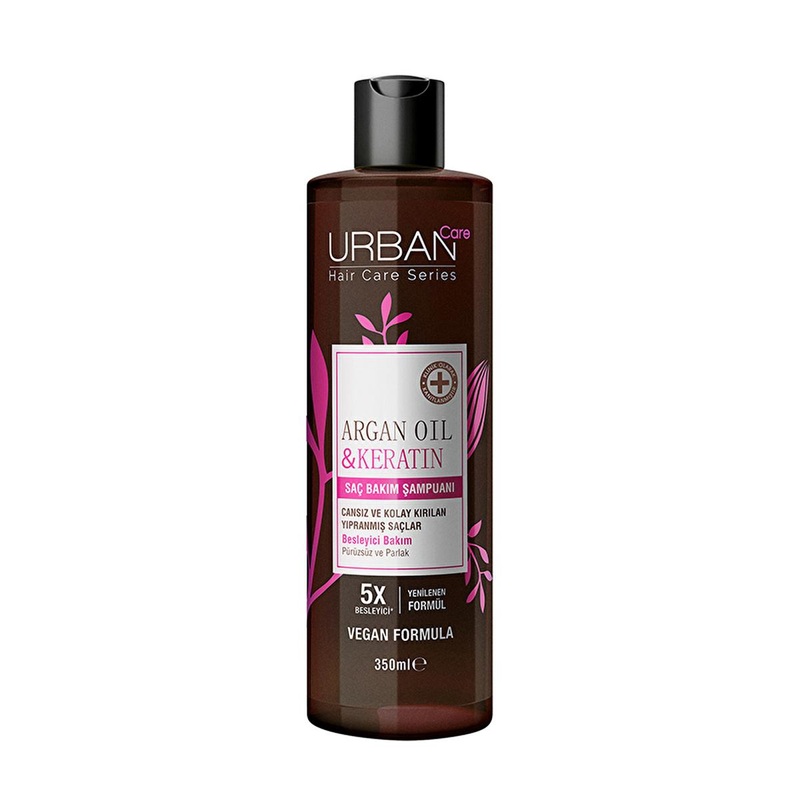 Urban Care Argan Oil & Keratin Anti-Breakage Shampoo: Nourishes, Repairs & Strengthens Damaged, Brittle Hair – Vegan, Cruelty-Free Formula