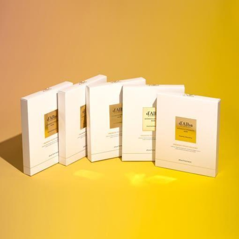d’Alba Intensive Liftension Mask  35g x 20ea | Lifting & Firming Sheet Mask with Concentrated Emulsion Ampoule