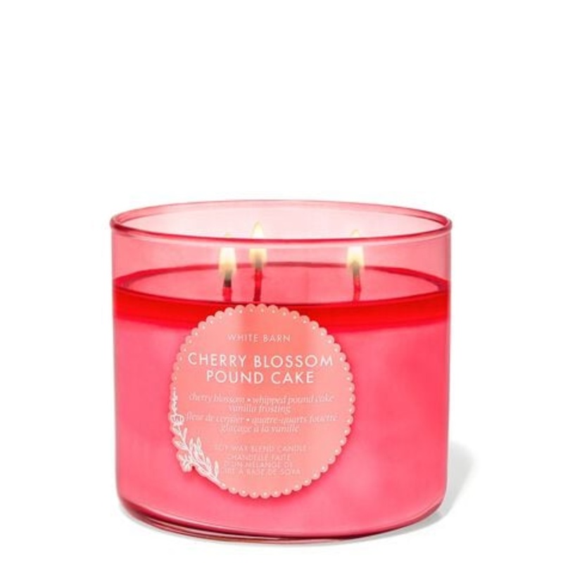 BBW Cherry Blossom Pound Cake3-Wick Candle