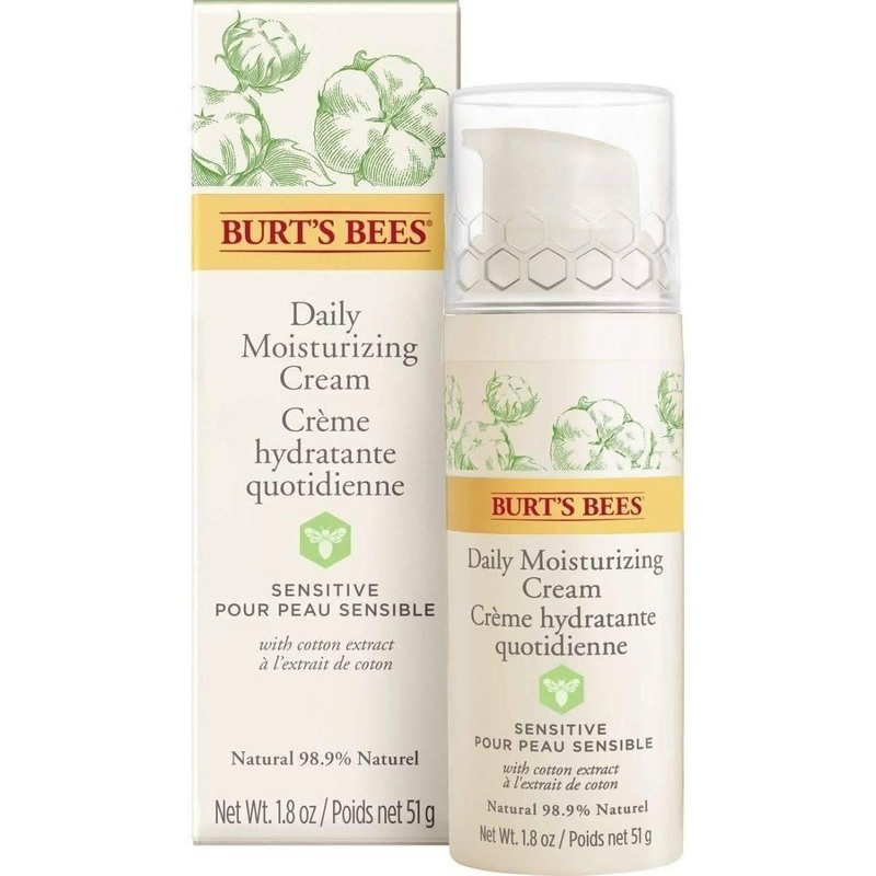 Burts Bees Sensitive Daily Moisturising Cream  51g | Fragrance-Free Hydration for Sensitive Skin